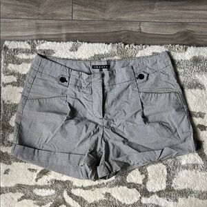 Theory High Waist Black and White Shorts